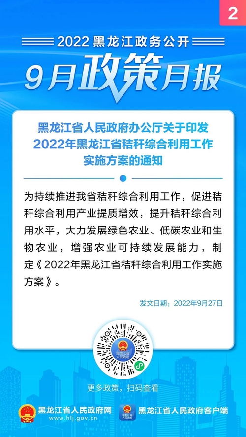 9月黑龙江省政府发布这些重要政策